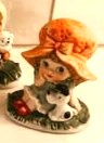 Lefton Porcelain "Big Bonnet" Country Kids Vintage Figurine Set – Hand-Painted, Set of 3