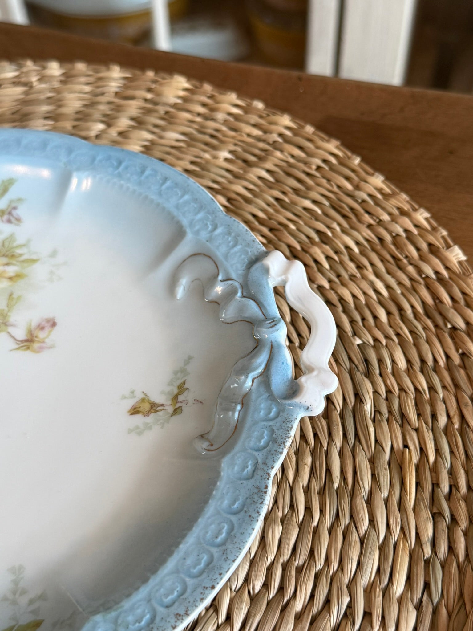 Antique J&C Carmen Bavaria Handled Serving Platter - 10"