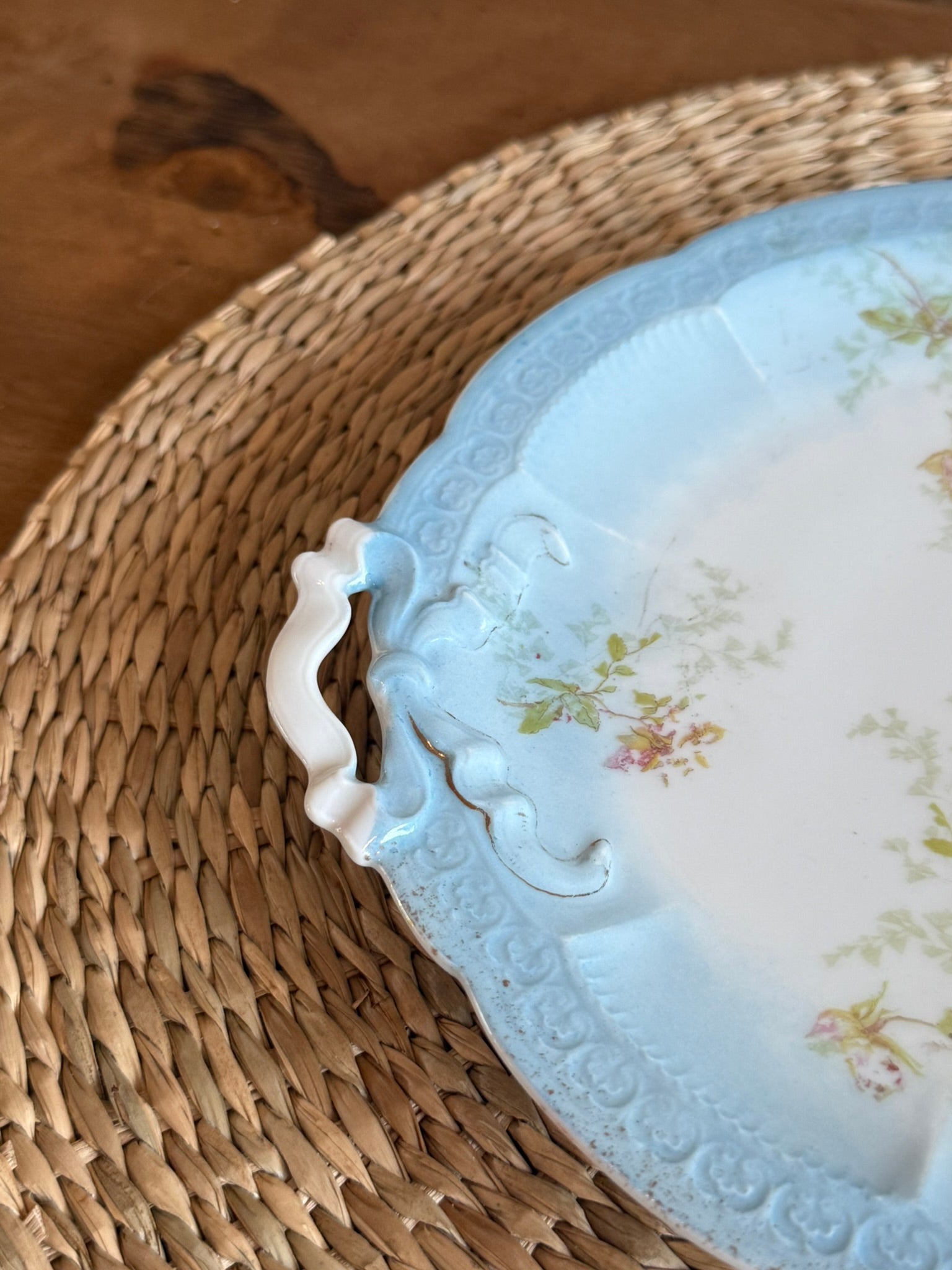 Antique J&C Carmen Bavaria Handled Serving Platter - 10"