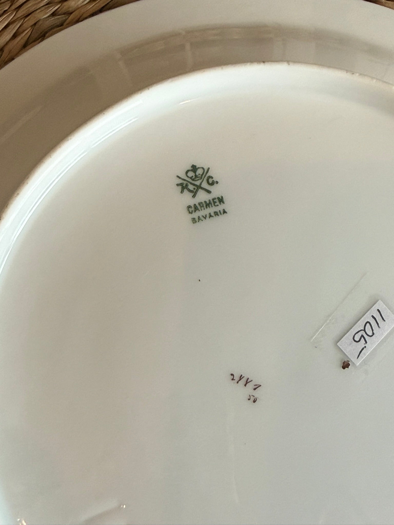 Antique J&C Carmen Bavaria Handled Serving Platter - 10"