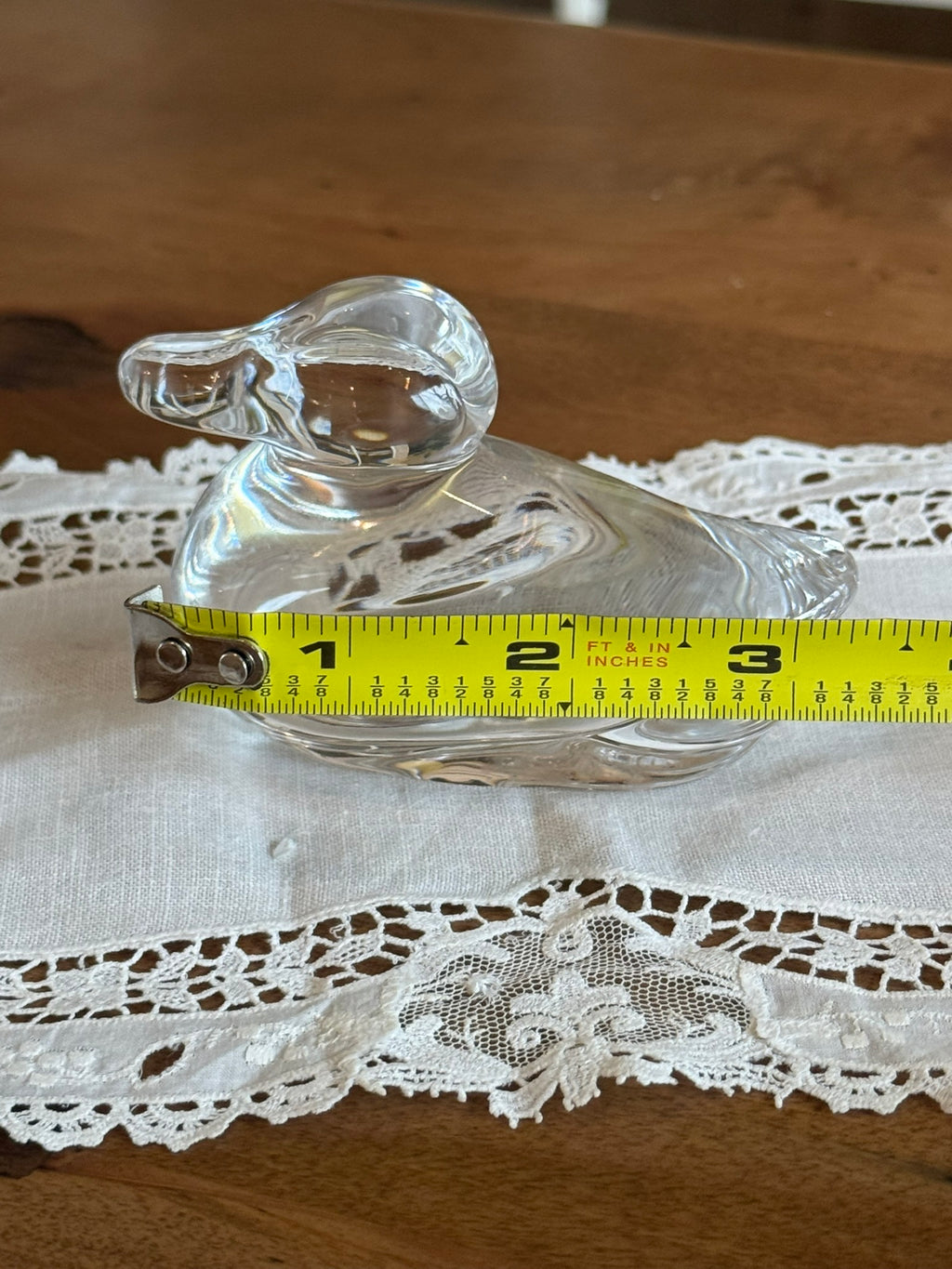 Atlantis Crystal Clear Glass Duck Figurine – Made in Portugal - Vintage