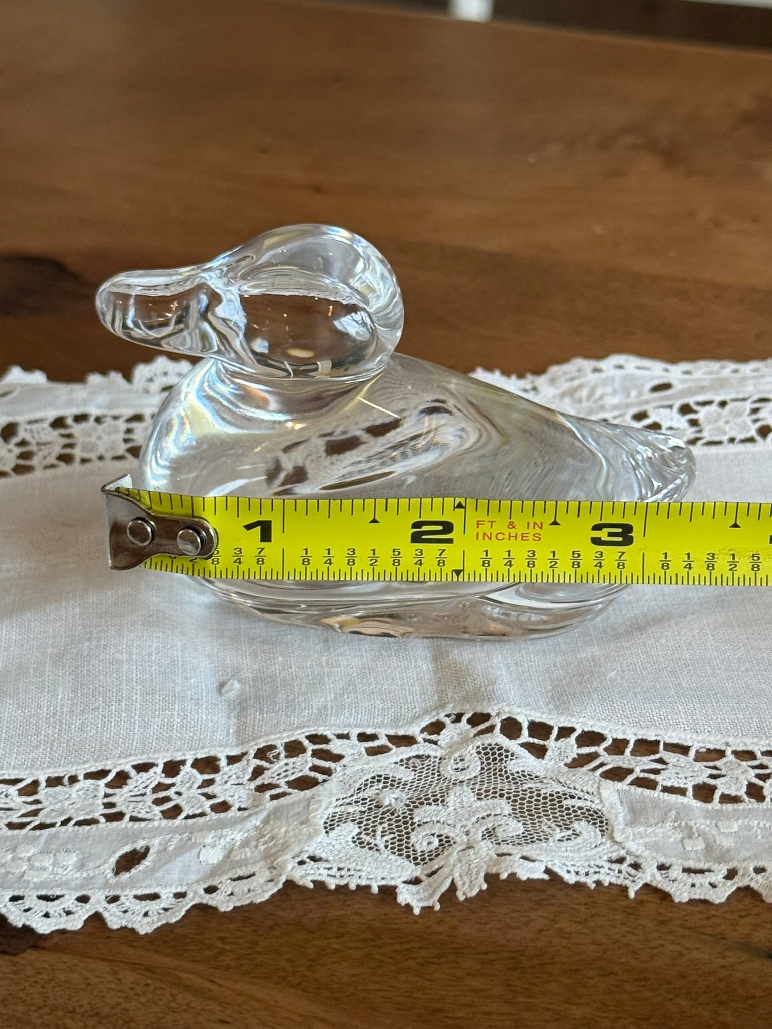 Atlantis Crystal Clear Glass Duck Figurine – Made in Portugal - Vintage