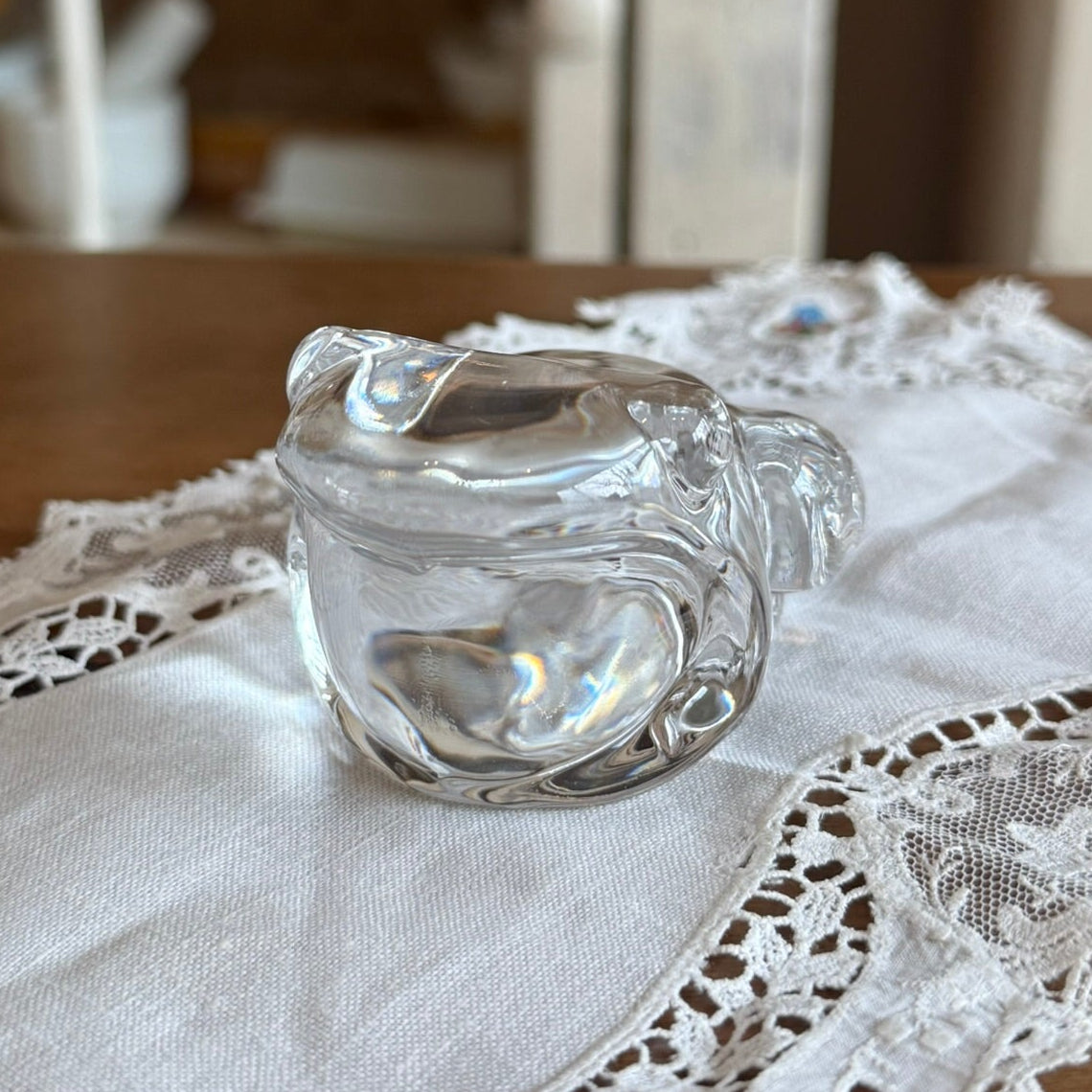 Atlantis Crystal Frog Paperweight | Frog Lead Crystal Figurine