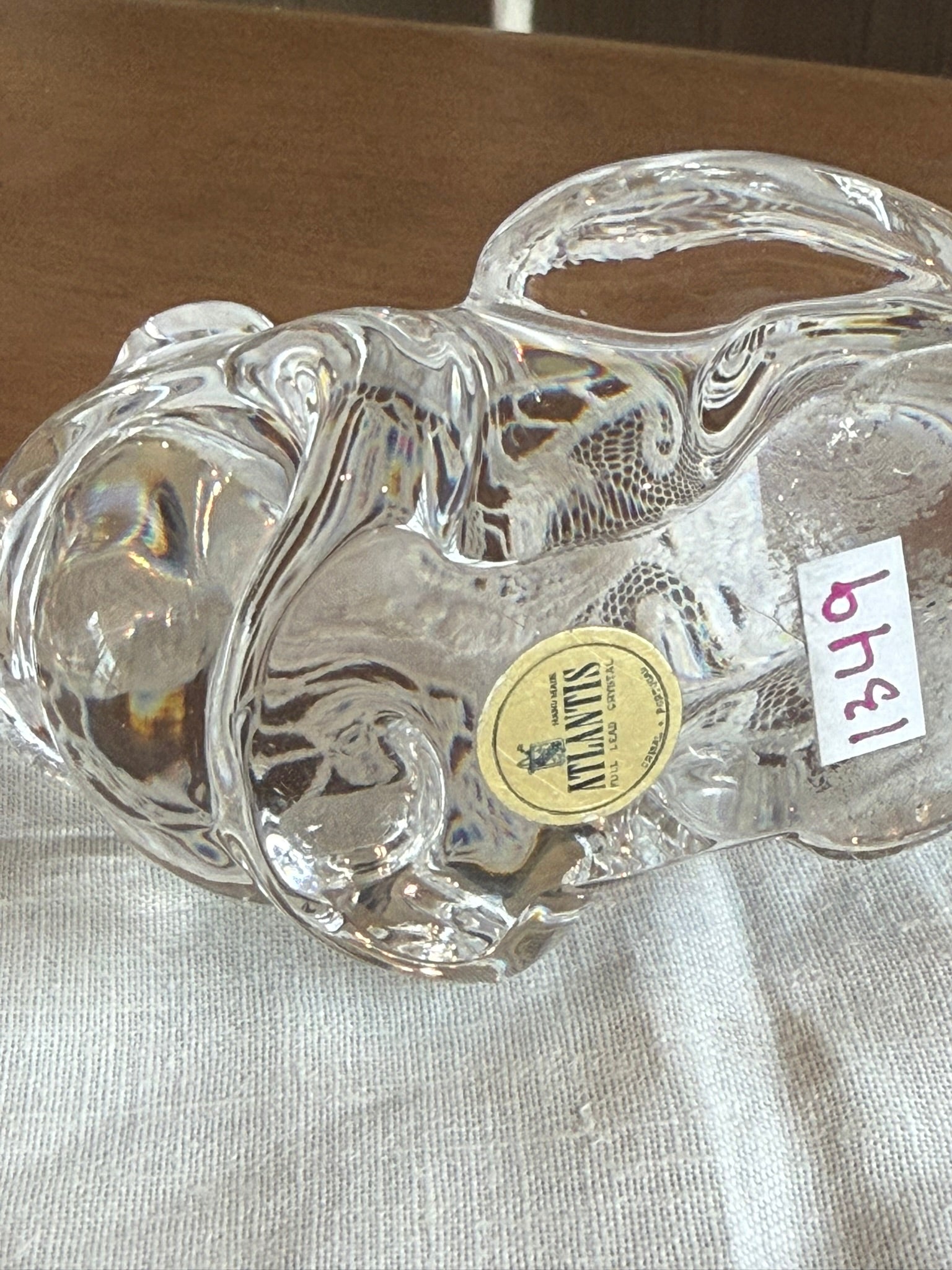 Atlantis Crystal Frog Paperweight | Frog Lead Crystal Figurine