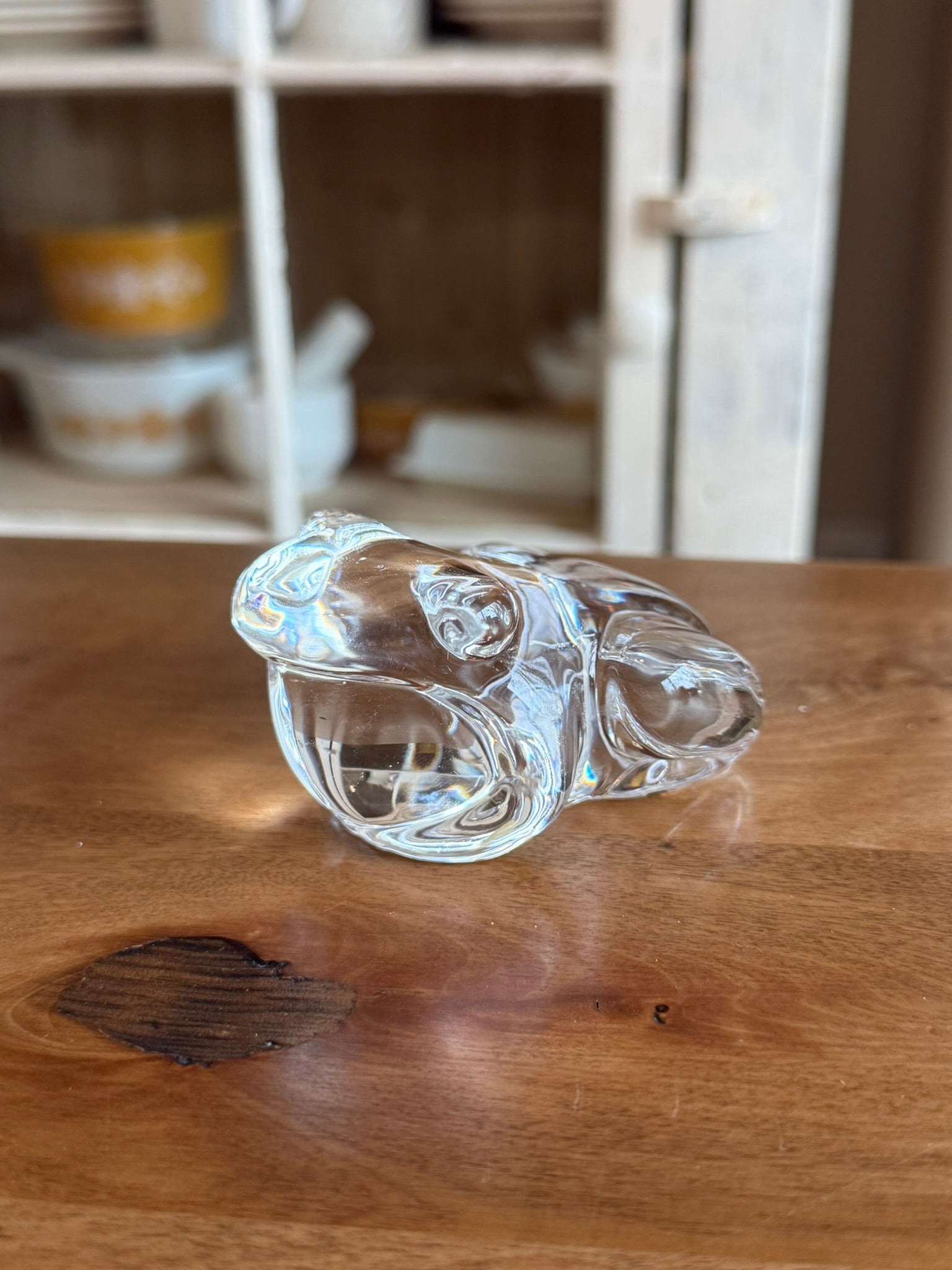 Atlantis Crystal Frog Paperweight | Frog Lead Crystal Figurine