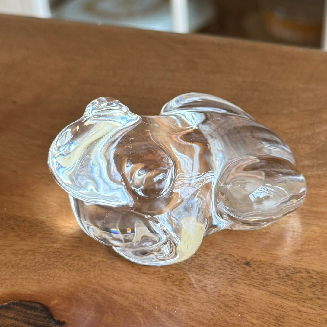Atlantis Crystal Frog Paperweight | Frog Lead Crystal Figurine