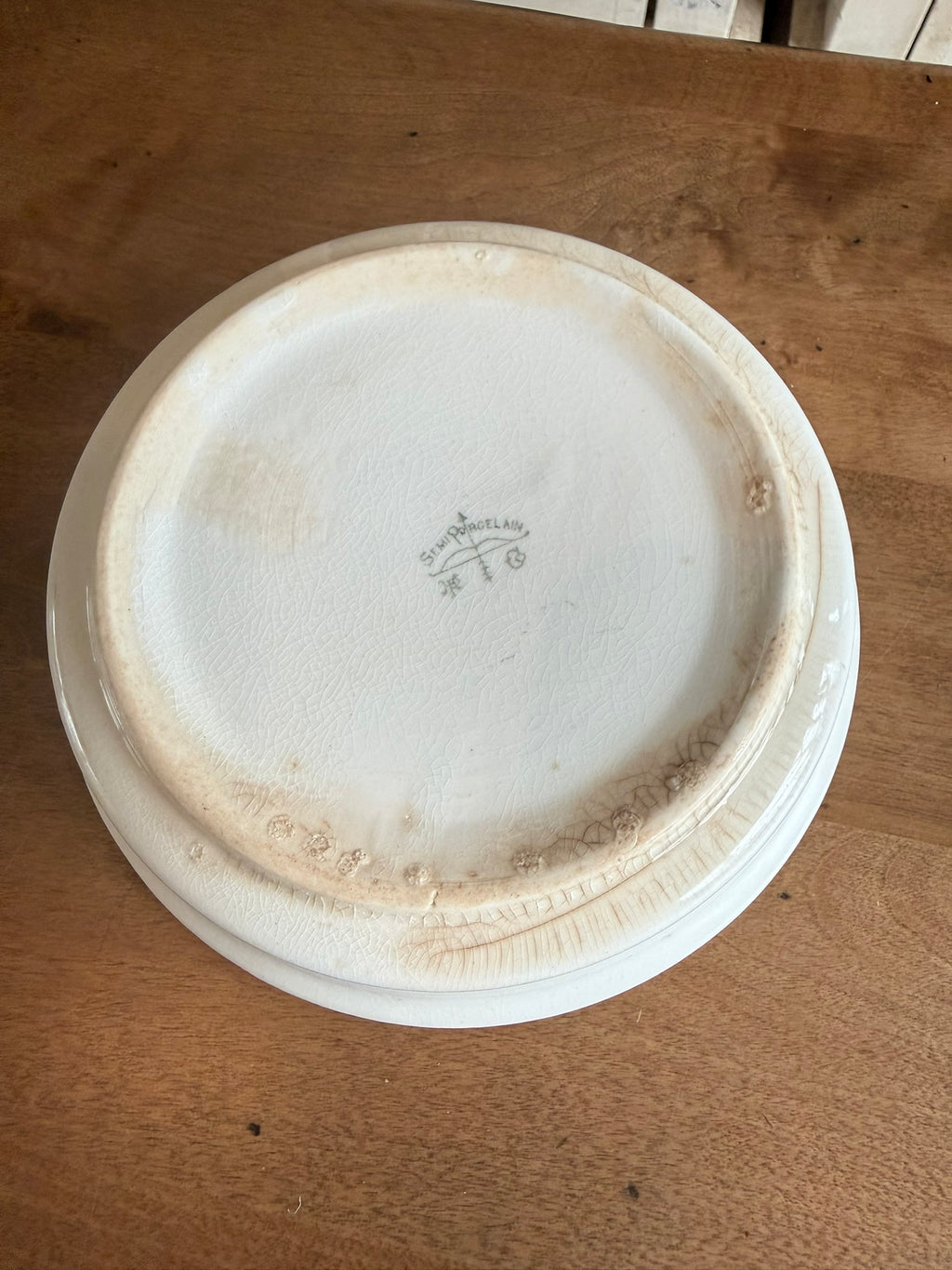 Antique Harker Pottery "Little Jack Horner" Baby Plate – Semi-Porcelain Nursery Rhyme Bowl (c. 1910s)