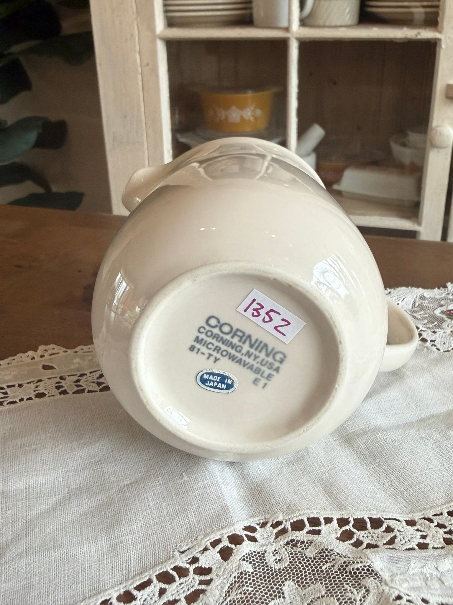 Corning Corelle Winter Frost Vintage White Small Pitcher – 4.5" Creamer / Syrup Server