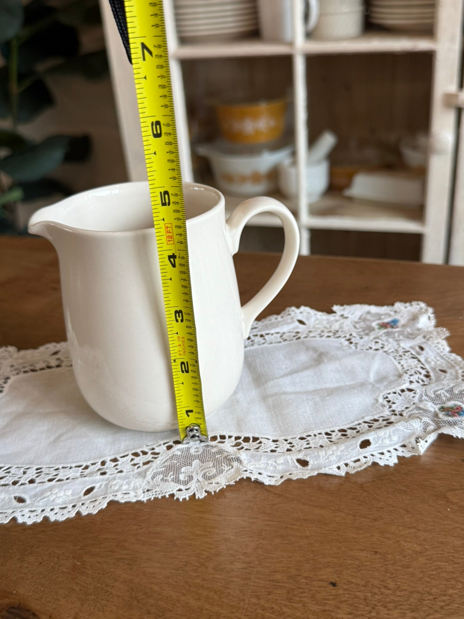 Corning Corelle Winter Frost Vintage White Small Pitcher – 4.5" Creamer / Syrup Server