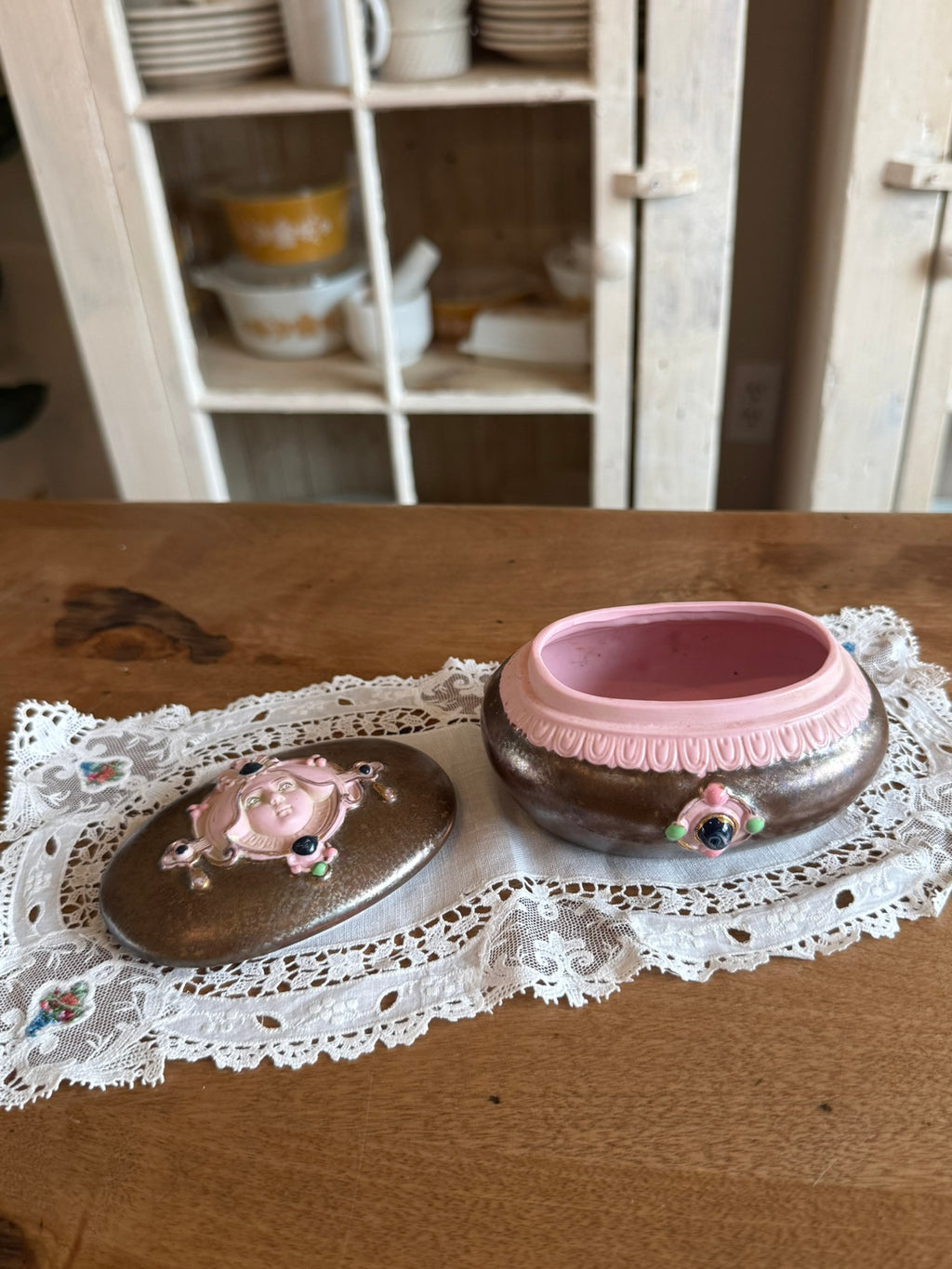 Victorian Art Nouveau Revival Vintage Trinket Box