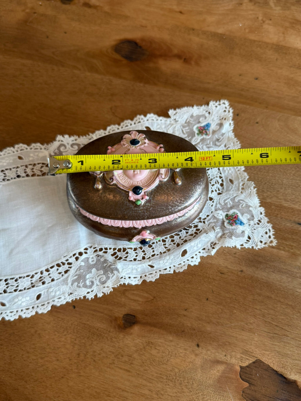 Victorian Art Nouveau Revival Vintage Trinket Box