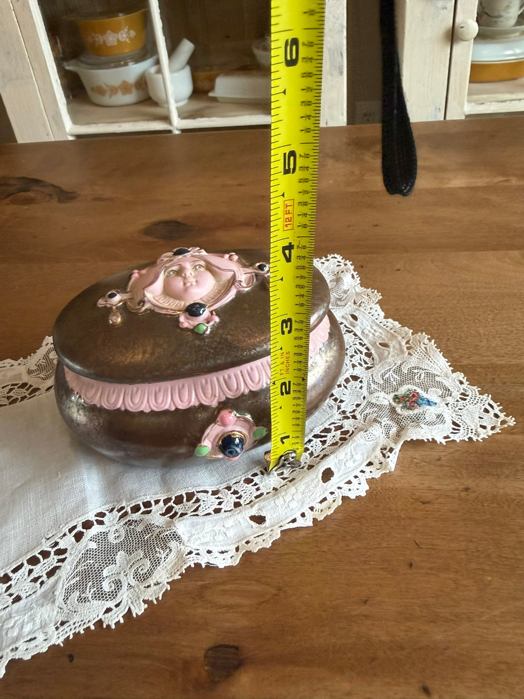 Victorian Art Nouveau Revival Vintage Trinket Box