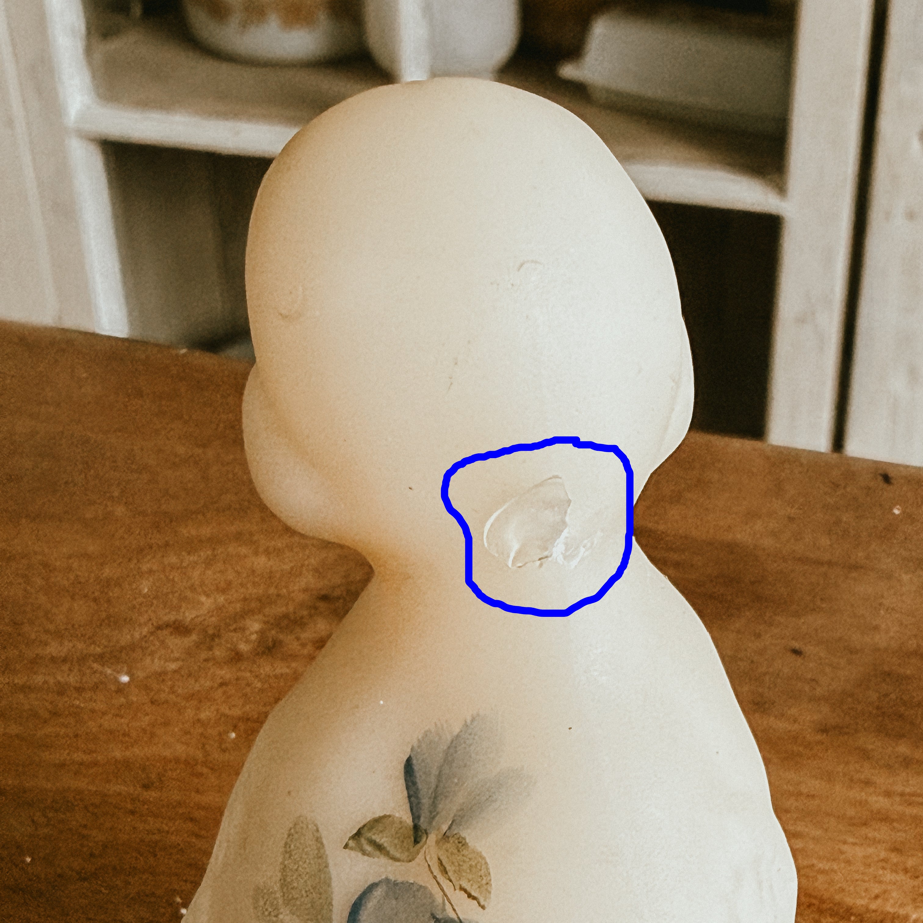 Fenton Cameo Satin Duck Figurine with Blue Flowers – Collectible Art Glass