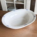 Pfaltzgraff Bonnie Brae Vintage Oval Serving Bowl – Blue Dash Rim