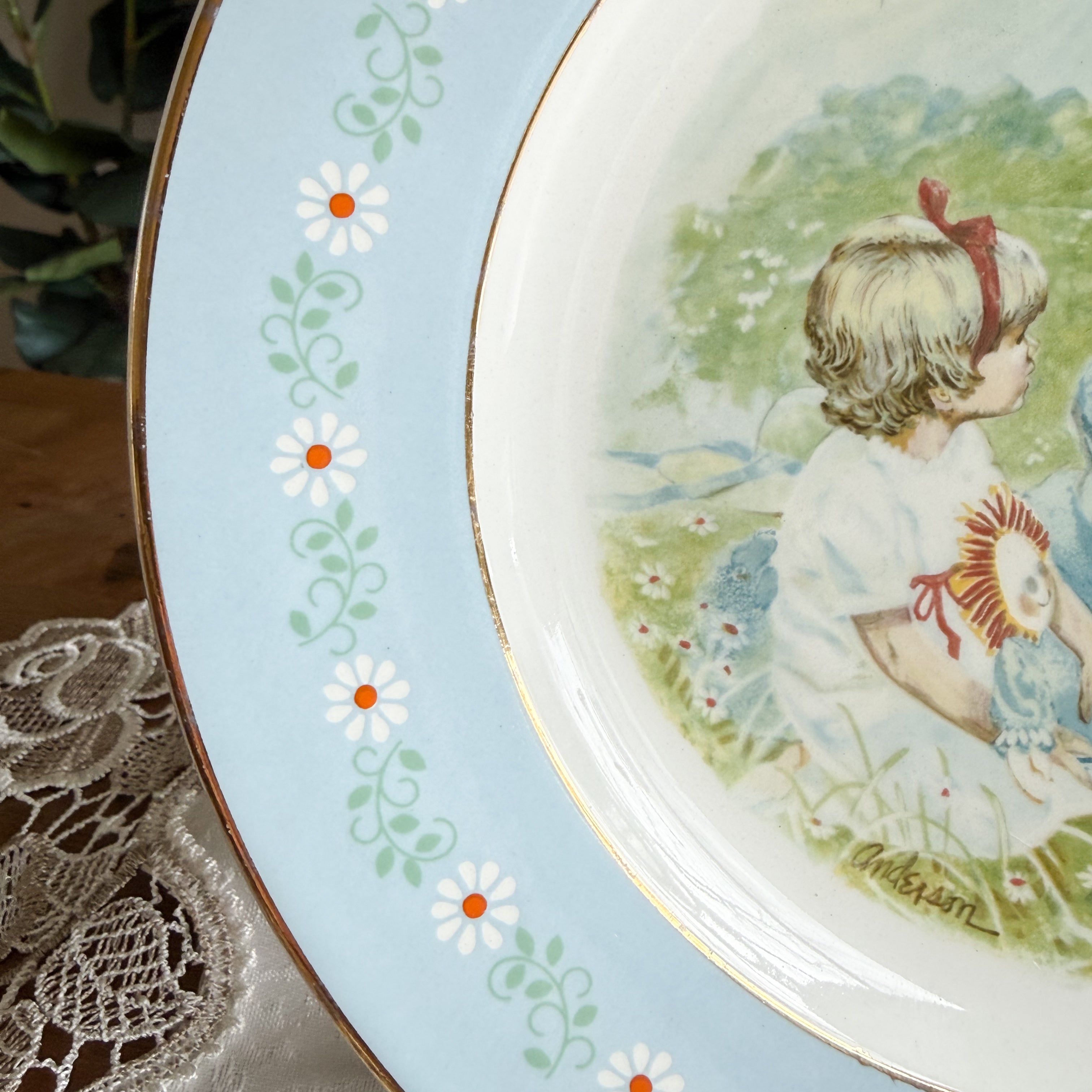 Avon "Tenderness" Special Edition 1974 Vintage Award Plate - Pontesa Ironstone Spain - Collectible Motherhood Decor