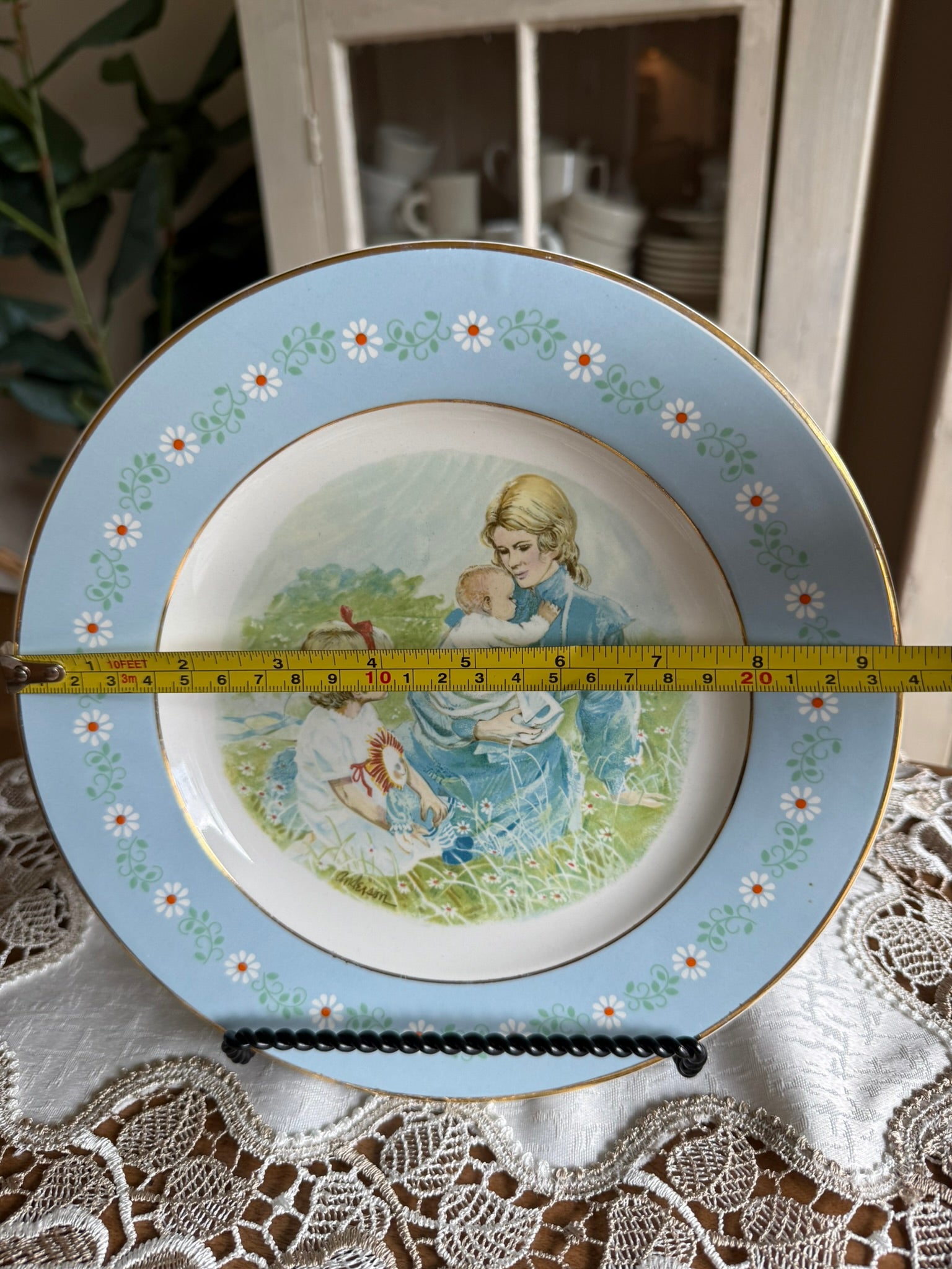Avon "Tenderness" Special Edition 1974 Vintage Award Plate - Pontesa Ironstone Spain - Collectible Motherhood Decor