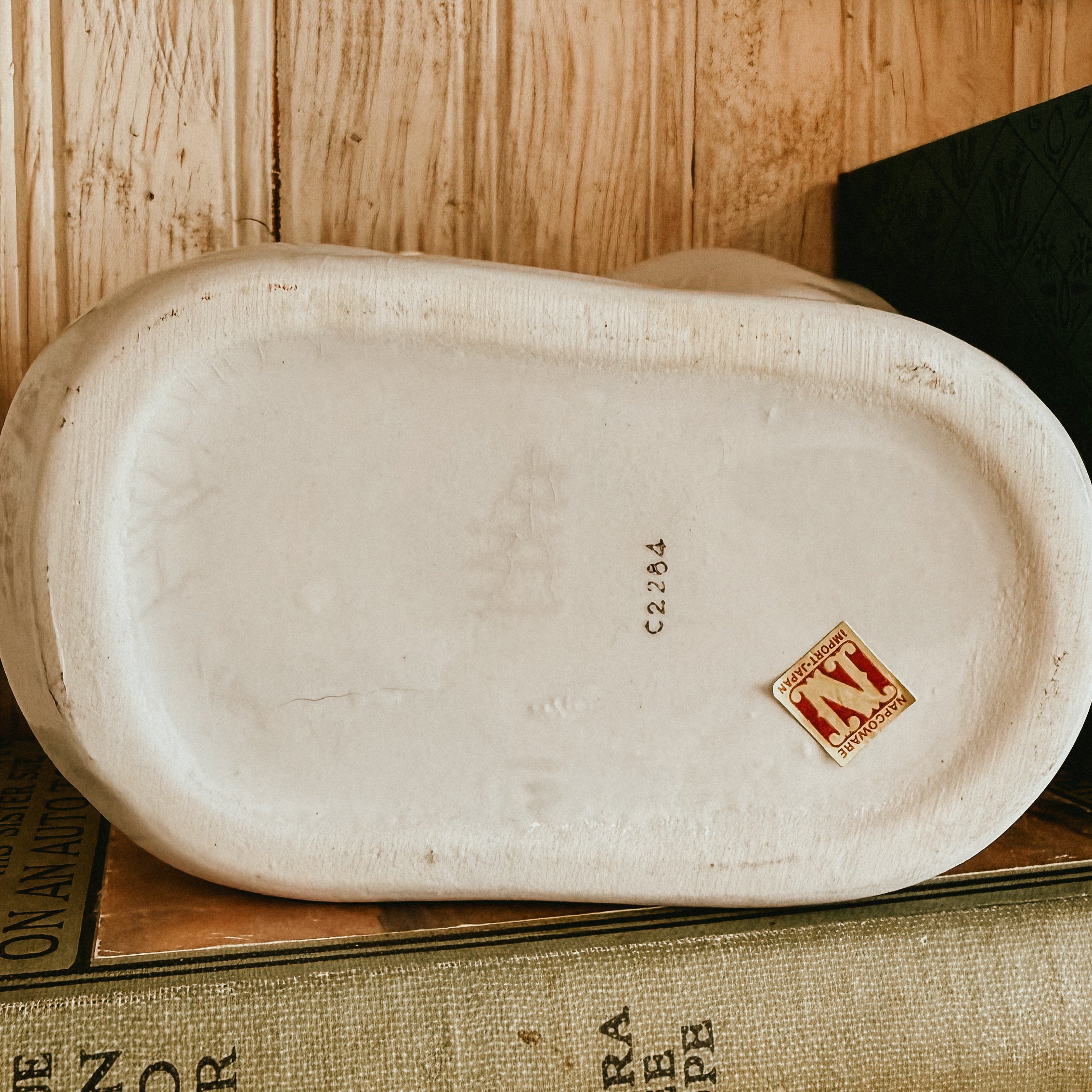 Napcoware Ceramic Baby Shoe Vintage Planter - Mid-Century Pink Bow Nursery Decor