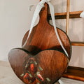 Hand-Painted Wooden Letter Holder – Large Heart-Shaped Strawberry Wall Mail Sorter & Magazine Caddy
