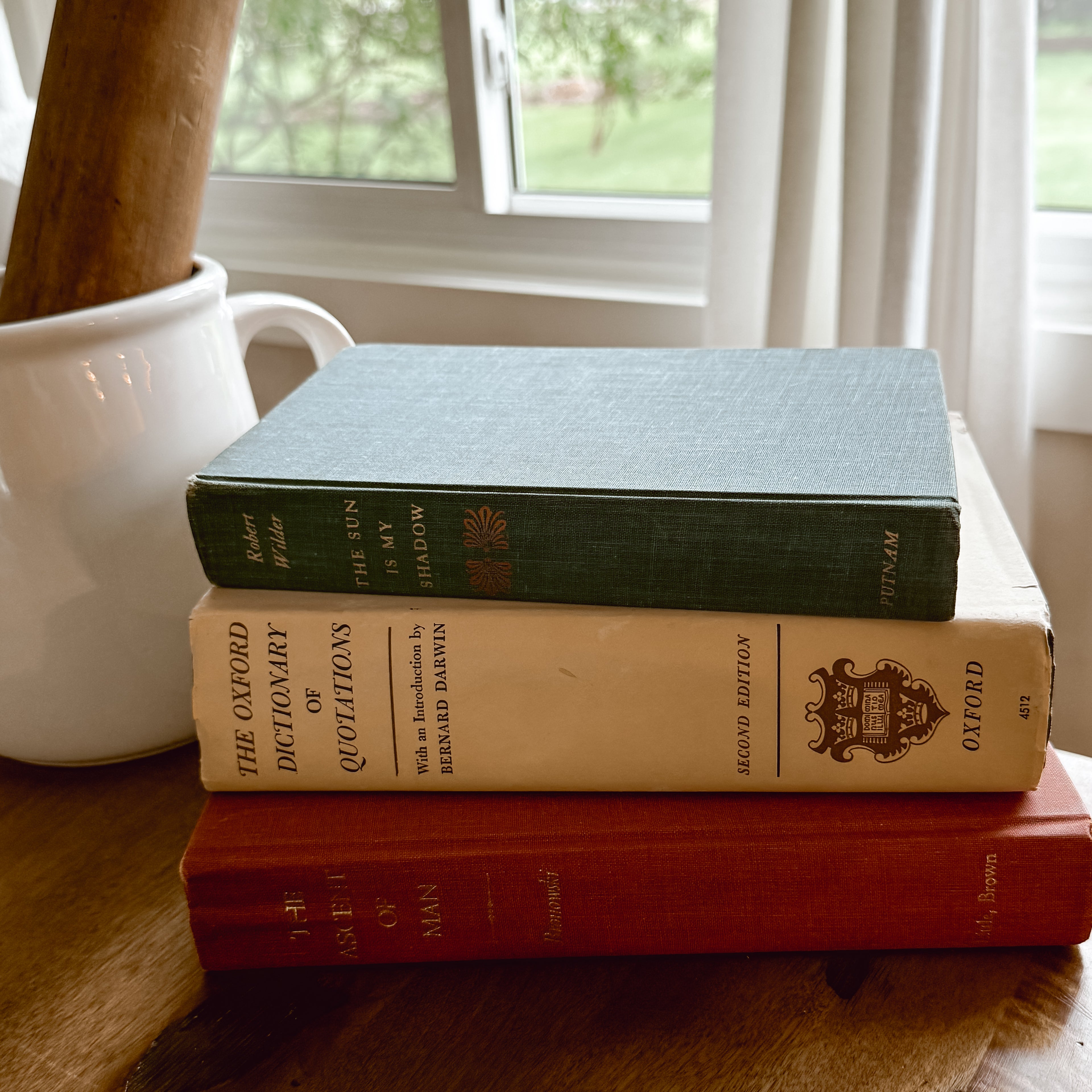 Mid-Century Hardcover Book Stack - Set of 3